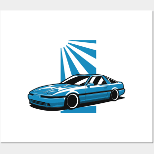 Blue Supra MK3 Classic JDM Posters and Art